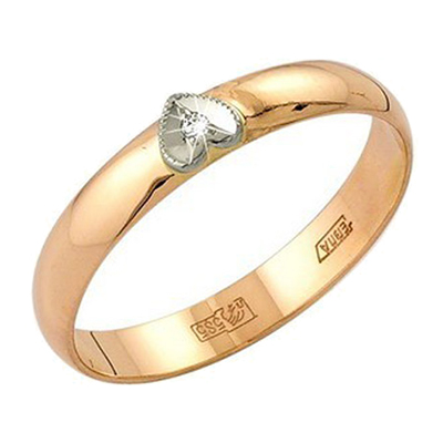 кольцо (Au 585) 1-101-14, изображение 1