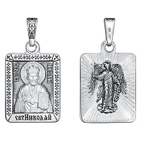 подвеска (Ag 925) МД-28-Ч, изображение 1