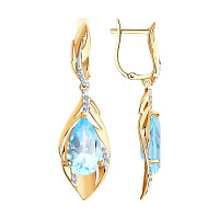 серьги (Au 585) 727334, изображение 1