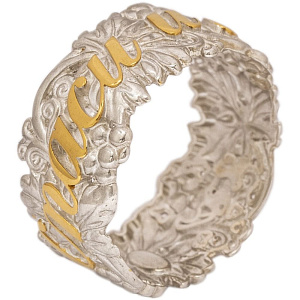 Кольцо (Ag 925, Au 999) 4058КЛ-б