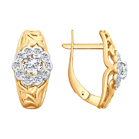 серьги (Au 585) 028042, изображение 1