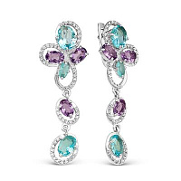 серьги (Ag 925) С-3063р, изображение 1