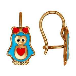 серьги (Au 585) 027350