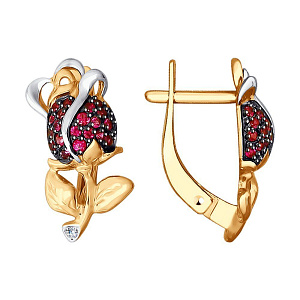 серьги (Au 585) 028032