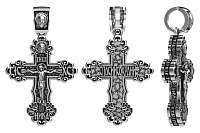 крест (Ag 925) 13-002059-105000, изображение 1