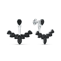 серьги (Ag 925) С-7626рч416н, изображение 1