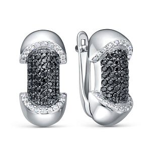 с121178 ч серьги (Ag 925)