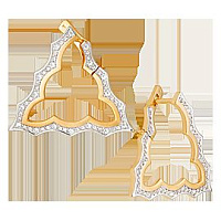 серьги (Au 585) 23017, изображение 1