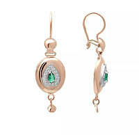 серьги (Au 585) 00-102ф, изображение 1