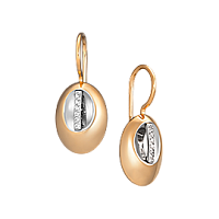 серьги (Au 585) 19871, изображение 1