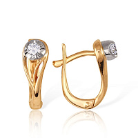 серьги (Au 585) 02-0875, изображение 1