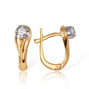 серьги (Au 585) 02-0875