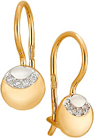 серьги (Au 585) 24639 , изображение 1