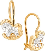 серьги (Au 585) 23633, изображение 1