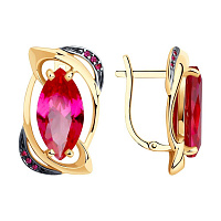 серьги (Au 585) 727047, изображение 1