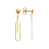 серьги (Au 585) 029367, изображение 1