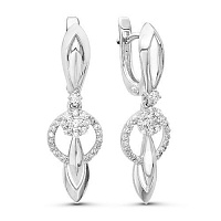 Серьги золотые с бриллиантами, изображение 1