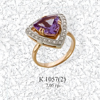 К1057 кольцо (Au 585), изображение 1