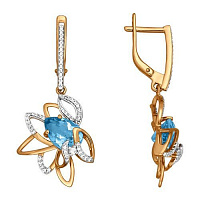 серьги (Au 585) 722176, изображение 1