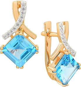 серьги (Au 585) 9038