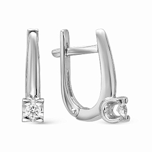 Серьги золотые с бриллиантами