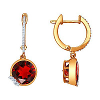 серьги (Au 585) 722707, изображение 1