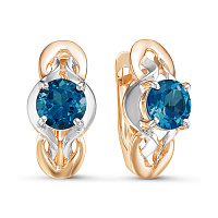 серьги (Au 585) 324218, изображение 1