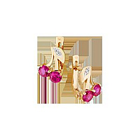 серьги (Au 585) 15570, изображение 1
