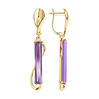 серьги (Au 585) 727229, изображение 1