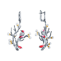 серьги (Ag 925) YE01426_SR_WP_ENAM_BJ, изображение 1