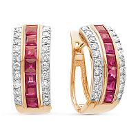 серьги (Au 585) 02-1252-3, изображение 1