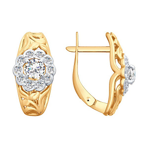 серьги (Au 585) 028042