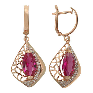 114058 кор Серьги (Au 585)