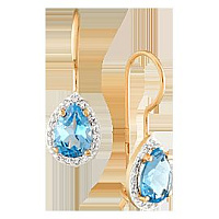 серьги (Au 585) 14959, изображение 1