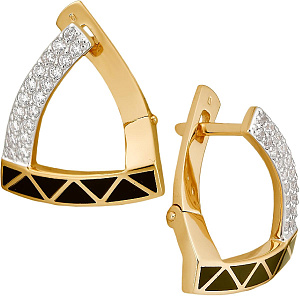 серьги (Au 585) 24559 