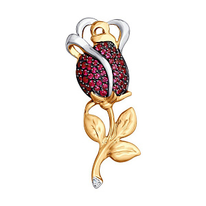 брошь (Au 585) 040248