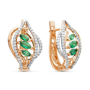 серьги (Au 585) 02-1465-1