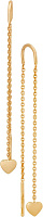 серьги (Au 585) 19101, изображение 1