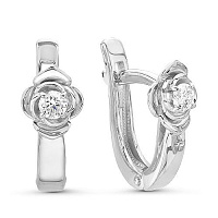 Серьги золотые с бриллиантами, изображение 1