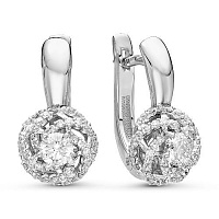 Серьги золотые с бриллиантами, изображение 1