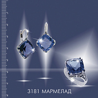 серьги (Ag 925) 3181с, изображение 1