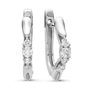 Серьги золотые с бриллиантами