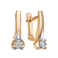 серьги (Au 585) ЗА-02-01746-02-001-01-01, изображение 1