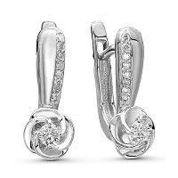 Серьги золотые с бриллиантами, изображение 1