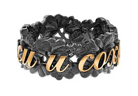 Кольцо (Ag 925, Au 999) 4084КЛ-ч, изображение 1