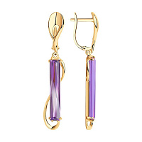 серьги (Au 585) 727229, изображение 1