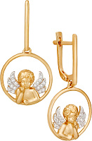 серьги (Au 585) 22041, изображение 1