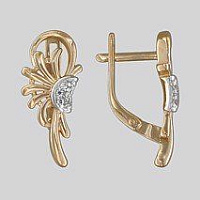 серьги (Au 585) 025715, изображение 1
