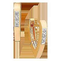 серьги (Au 585) 3266, изображение 1