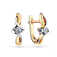 серьги (Au 585) 2-105-28, изображение 1